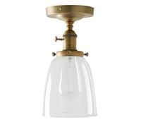 PathsOn Industrial Vintage Edison Pendant Light Clear Glass Shade Flush Mount Hanging Ceiling Lamp Lighting Fixture Chandelier for Loft Bar/Kitchen/Island/Living Room/Dining Room/Bedroom (Antique)