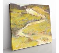 Pathway In A Field by Edgar Degas Classic Painting Canvas Wall Art Print Ready to Hang, Framed Picture for Living Room Bedroom Home Office Décor, 50x50 cm (20x20 Inch)
