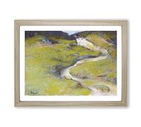 Pathway In A Field By Edgar Degas Classic Painting Framed Wall Art Print, Ready to Hang Picture for Living Room Bedroom Home Office Décor, Oak A3 (46 x 34 cm)