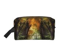 Pathway in The Woods Covered Portable Large-Capacity Travel Toiletry Bag (Print Models) Waterproof Makeup Storage Bag for Men and Women for Business Trips, Fitness, Bathroom, Daily Storage