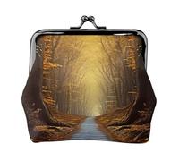 Pathway Small Coin Purse For Women Girls Pu Leather Change Purse Wallets Key Bags Kiss-Lock Mini Coin Pouch For Women Girls