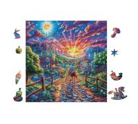 Pathway to 100 Piece Premium Jigsaw Puzzle Adult Jigsaws Brain Training Hobby Home Decor Winter Gift Unique Shaped Eco Friendly Material 28x28cm