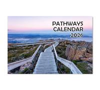 Pathways Calendar 2026 UK A4 12 Month 2026 Calendar Wall A3 When Open Papa Prints