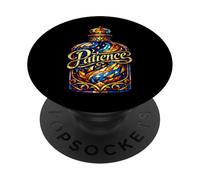 Patience Bottle Mosaic Art Calm Serenity Wisdom PopSockets Adhesive PopGrip