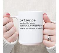 Patience Coffee Mug Patience Mugs Sarcasm Gift for Friend 15oz Ceramic Coffee Or Tea Mugs Inspirational Coffee Cups Gifts for Mom Wife Friend Sister Her Colleague Coworker