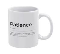 Patience Definition,Digital Print,Home Office Print,Inspirational Quote Print,Home Mug,Funny Coffee Mug,Man Cave Prints,The Best Gift for Colleagues, Parents, And Grandparents, 110z Men And Women