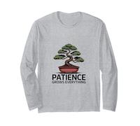 Patience Grows Everything Bonsai Tree Zen Long Sleeve T-Shirt