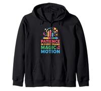 Patience In Every Frame Magic In The Motion Animation Draw Zip Hoodie