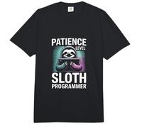 Patience Level Sloth Programmer Funny Coding Comfort Colors Adult Heavyweight T-Shirt