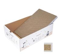 PatiencET Cat Scratch Pad with Box, Corrugated Cardboard Scratcher