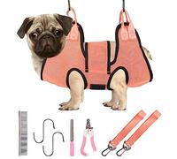 PatiencET Dog Grooming Hammock, Pet Grooming Hammock for Cats & Dogs with Security Strap, Dog Sling for Nail Trimming with Nail Clippers/Trimmer, Nail File, Pet Comb(S)