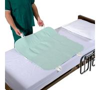Patient Aid 34" x 36" Positioning Bed Pad with Handles Incontinence Mattress Bedding Protector Liner Underpad with Straps for Easy Lift Transfer Reusable Washable Waterproof Hospital Quality
