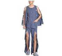 Patient Care Clothes, Bedridden Patient Clothing Easy Wear Take Off Tear Away Pajamas Postoperative Care Clothing for Fractures(Blue B,XL)