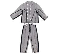 Patient Care Clothes, Bedridden Patient Clothing for Women Thick Cotton Pajamas Post Shoulder Surgery Shirts Tear Away Pants(B,M)