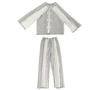 Patient Care Clothes, Bedridden Patient Clothing, Hospital Gowns Tear Away for Postoperative Patients Post Surgery Dialysis Elderly Care(Men Grey a,S)