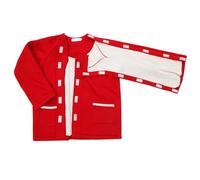Patient Care Clothes, Bedridden Patient Clothing Thicken Cotton Nursing Suit Post Shoulder Surgery Recovery Shirts Tear Away Pants(Red Top,L)