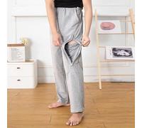 Patient Care Clothes, Incontinence Pants for Fracture Bedridden Patients, Incontinence Pants Full Open Patient Care Clothes with Side Zipper, Hospital Home Care