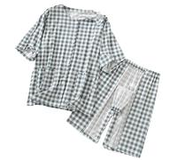 Patient Care Clothes, Men's Bedridden Pajamas Set Bedridden Patient Clothing Fully Open Tear Away Patient Clothes(A,L)