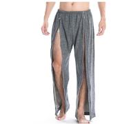 Patient Care Clothes, Men's Women's Tear Away Pants Full Open Patient Pajamas Bottom Loose Fit Post Surgery Pants Bedridden Patient Clothing(Grey,M)