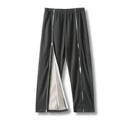 Patient Care Clothes, Post Shoulder Surgery Recovery Shirts, Tear Away Pants for Men Side Zipper Pants, Bedridden Patient Clothing(Black Pants,XL)