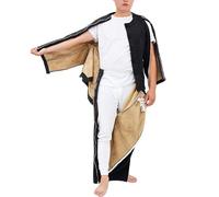 Patient Care Clothes, Thickened Pajamas for Hospital Patients, Double-Ended Zipper Bedridden Patient Clothing, Fleece Tear Away Patient Clothes, Medical Patient Gowns,Black,L