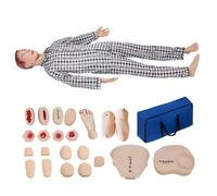 Patient Care Manikin Training - Full Body Trauma Simulator for CPR, Catheterization & Wound Care Practice for Nursing Students, 5.57FT