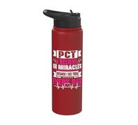 Patient Care Tech Miracles Happen Patient Care Technician Stainless Steel Insulated Water Bottle