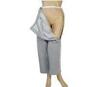 Patient Care Trousers with Zipper, Adult Open-Crotch Pants for Ease of Toileting, Simple to Put On and Take Off Suitable for Post-Operative Fracture Care(Women,LL)