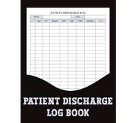 Patient Discharge Log Book: This logbook helps healthcare staff maintain accurate discharge records, capturing patient names, dates, and times.