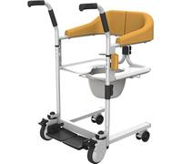 Patient Lift Chair, Nursing Wheelchair for Elderly with 360° Universal Wheels, Soft Waterproof Seat, Self-Service Lift, Basic Edition