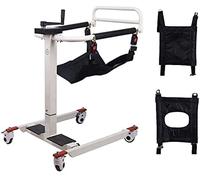 Patient Lift for Home, Portable Wheelchair Lift Transfer Chair Bathroom Wheelchair w/Padded Seat, Bedside Commode Shower Chair Lift Seats for Seniors Disabled Elderly, 330Lbs