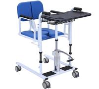 Patient Lift Shower Chair - Lightweight Folding Transfer Wheelchair, Adjustable Height for The Elderly and Disabled