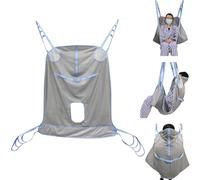 Patient Lift Sling, Commode Hole, 3 Directional Grips, Breathable Mesh Transfer Sling for Bariatric Care, Nursing, Elderly and Disabled Support