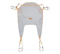 Patient Lift Sling for Toileting and Transfer, Full Body Support Harness with Padded Leg Straps & Head Support, 4-Point Adjustable Healthcare Sling for Elderly and Disabled, 500lbs Capacity