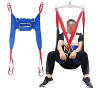 Patient Lift Sling, Full Body Split-leg Design, 600 lb Capacity, Crane Compatible, Breathable Material, Fall Prevention, Ideal for Transfers and Shower Use
