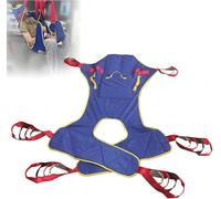 Patient Lift Sling, Universal Full Body Hoyer Lift Sling Harness Commode Lifter Divided Leg Shower Sling Medical Transfer Belt for Paralyzed Elderly and Disabled, Load 230kg(Large)