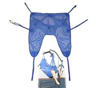 Patient Lift Sling, Universal Full Body Mesh Lift Sling with Commode Opening,Transfer Sling for Elderly Patients Shower Bath, Toileting Hoist Sling(Small)