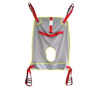 Patient Lift Toileting Mesh Sling for Shower Home Use Transfer Belt with Head Support and Commode Opening Handicap Full Body Sling
