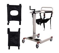 Patient Lift Transfer Chair for Home 150KG Transfer Lifter Steel Bathroom Wheelchair w/180° Split Seat & Soft Cushion N Patient Lift Aid for Elderly Seniors