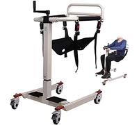 Patient Lift Transfer Chair Multifunctional Bedside Commode Transport Chair Medical Lift Wheelchair Portable Patient Transfer Lifter with Padded Seat Maximum Load 330lbs