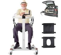 Patient Lift Transfer Chair, Patient Lift for Home, Patient Transfer Lift Wheelchair for Car, Lightweight Bedside Bathroom Wheelchair Shower Chair for Elderly