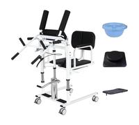 Patient Lift Transfer Chair, Sit to Stand Lift 4 in 1 Portable Transfer Chair with Wheels, Standing Transfer Chair for Home for Elderly in Bed Paralyzed