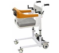 Patient Lift Transfer Machine, Disabled Elderly Shower Chairs with 180° Split Seat Bedpan Split Transfer Chair Wheelchair Shower Chair, 43x43cm, White (White 43x43cm)