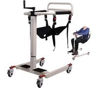 Patient Lift Transfer Mobility Chair with Cushion | Steel Transport Wheelchair Lift Transfer Chair for Disabled Elderly | Bedside Commode Toilets Seat Lifting Aid 1