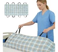 Patient Lift Transfer Pad with 6 Handles, Waterproof Slide Sheet for Repositioning Patients in Bed, Turning Sling for 1-Person Care, Portable for Wheelchair & Toilet Transfer (XL)