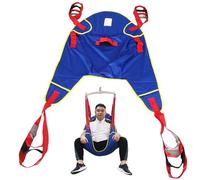 Patient Lift Transferring Belt, Patient Lift Sling, Full Body Patient Lift Belt with 4 Sling Points, Height Adjustable and 90/150kg Max Load, Durable Nylon Fabric, for Hospital, Nursing Home (L)