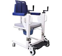 Patient Lift Wheelchair For Home, Bedside Commode With Bedpan For Seniors Disabled Elderly, Transfer Shower Chair With 180° Split Seat - 264Lbs Capacity (B)
