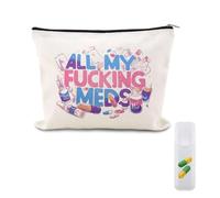 Patient Medication Pouches for Traveling Med Case for Pill Box Storage Container Pharmacy Doctor Medical Funny Novelty Gifts for Physician Nursing Assistant Pharmacist Nurses Makeup Bags for Work Camp