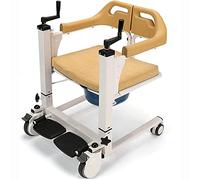 Patient Mobility Chair, Bathroom Chair for Disabled Elderly, Multifunctional Patient Wheelchair, with Removable Cushion and Toilet, Easy Transfer to Bathroom