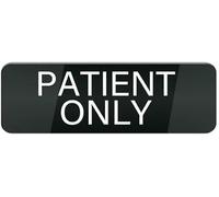 Patient Only Acrylic Sign 10x3 Inch Private Area Plaque Self Adhesive Fade Resistant For Office Home Wall